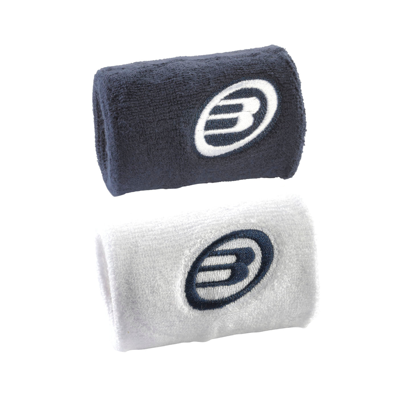 Muñequera de Pádel Bullpadel 2025 Blanco/Azul Marino Corto Hombre