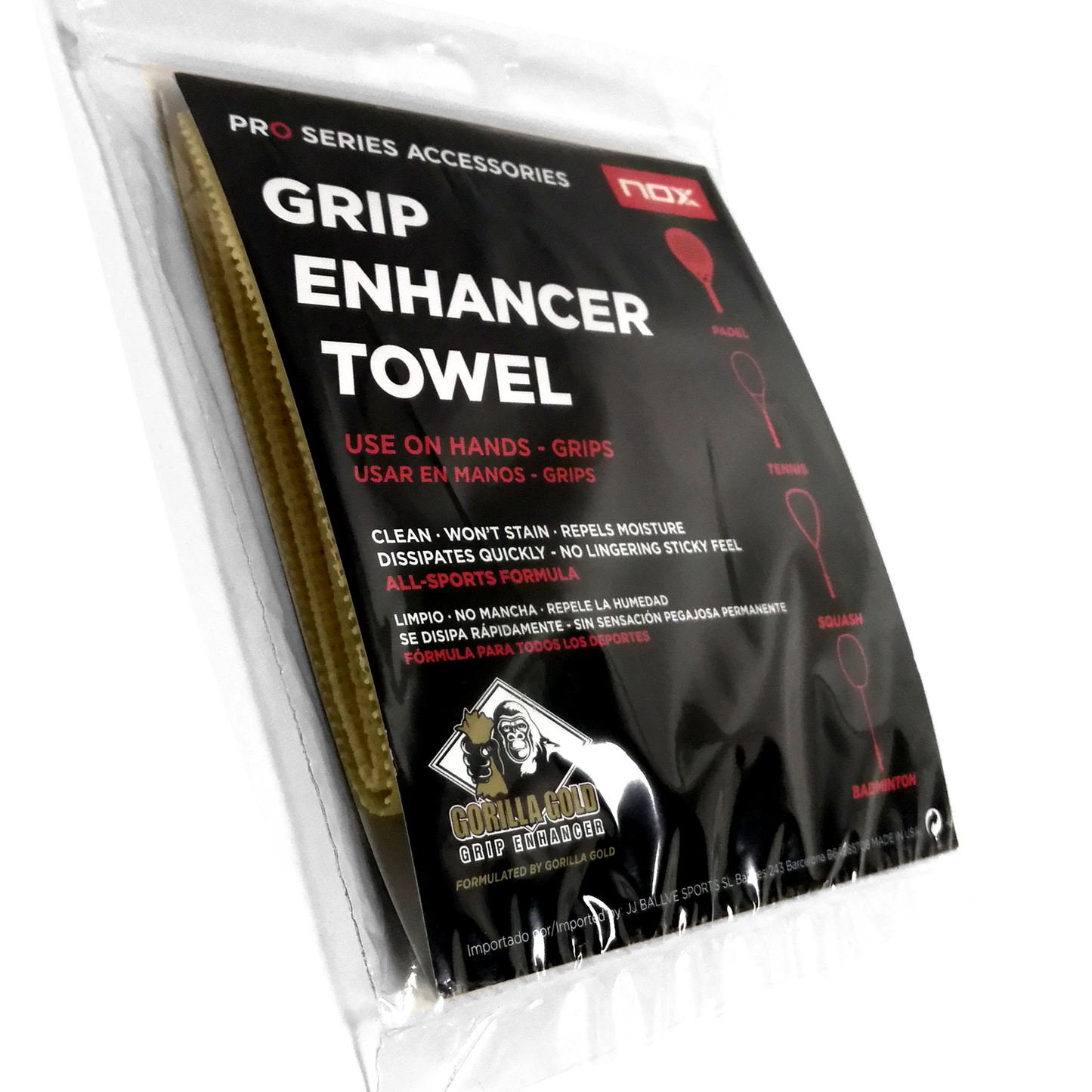 Toallita de Agarre NOX 2025 Gorilla Gold para Pádel