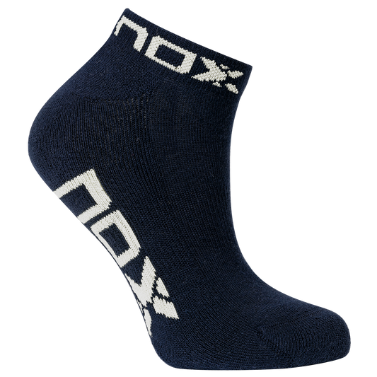 Calcetines de Pádel NOX Tobilleros Pinkies 2025 Azul Marino/Blanco