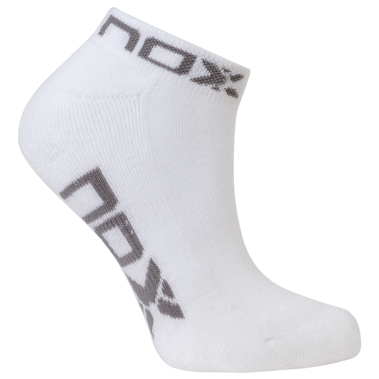 Calcetines de Pádel NOX Tobilleros Pinkies 2025 Blanco/Gris