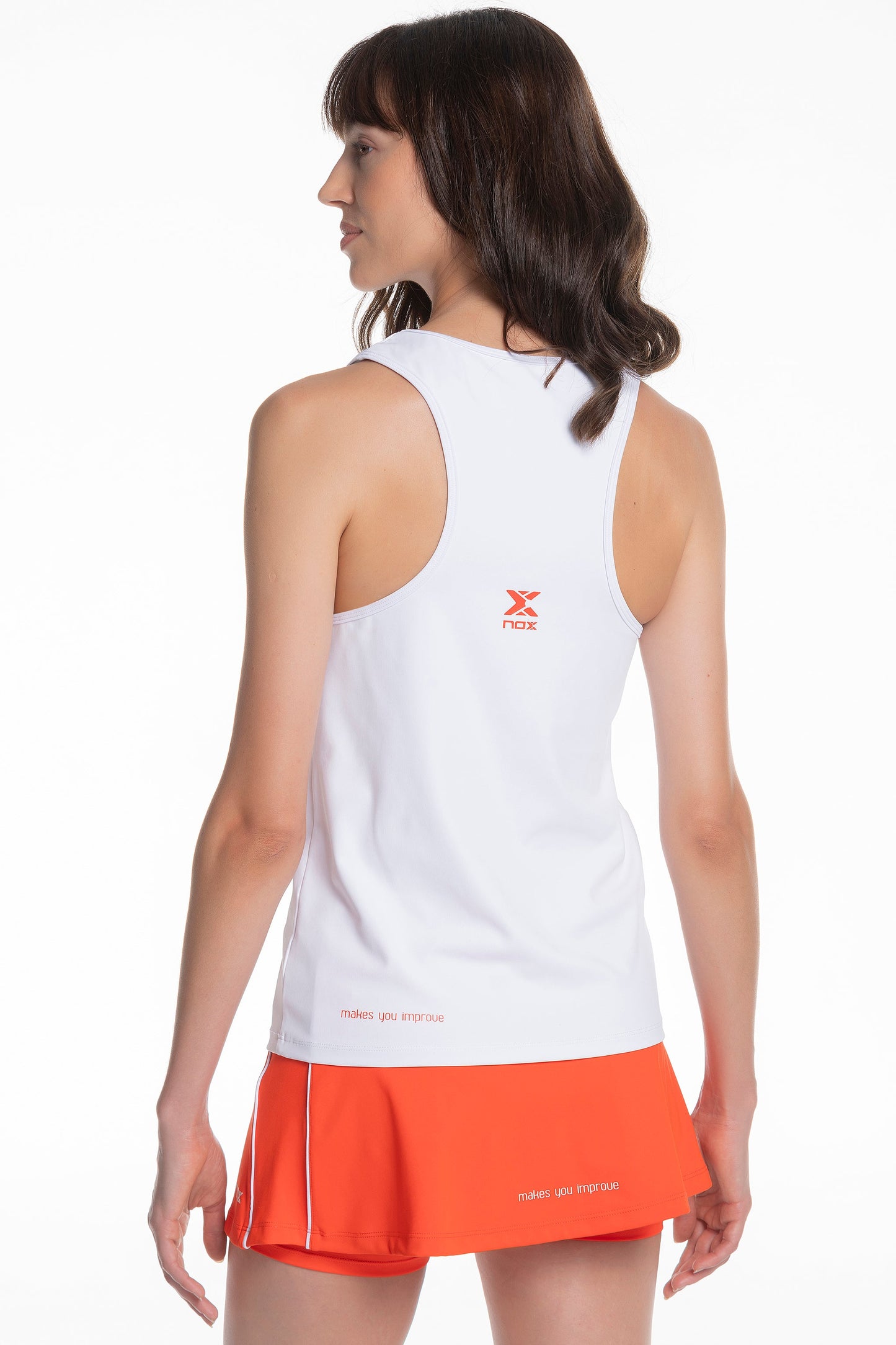 Camiseta de Tirantes NOX Team 2025 Blanco Mujer
