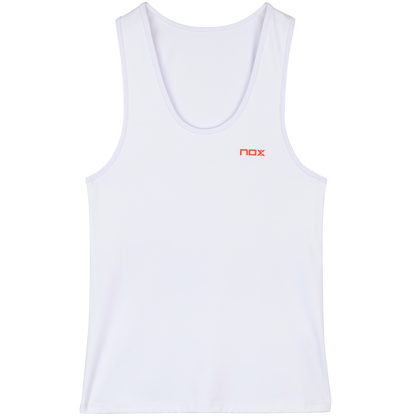 Camiseta de Tirantes NOX Team 2025 Blanco Mujer