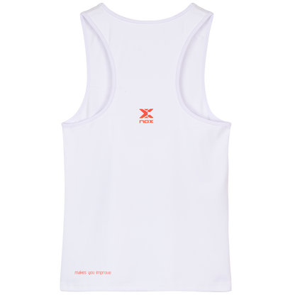 Camiseta de Tirantes NOX Team 2025 Blanco Mujer