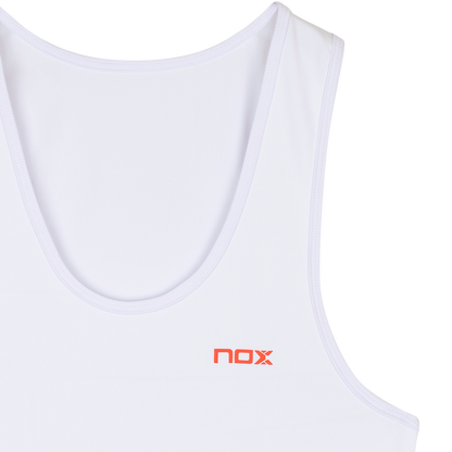 Camiseta de Tirantes NOX Team 2025 Blanco Mujer