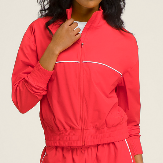 Chaqueta Wilson Tejida Mujer Rojo
