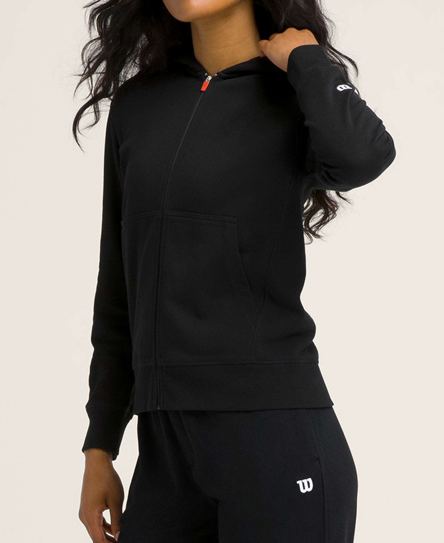 Sudadera con Cremallera Wilson Mujer Negro 2025