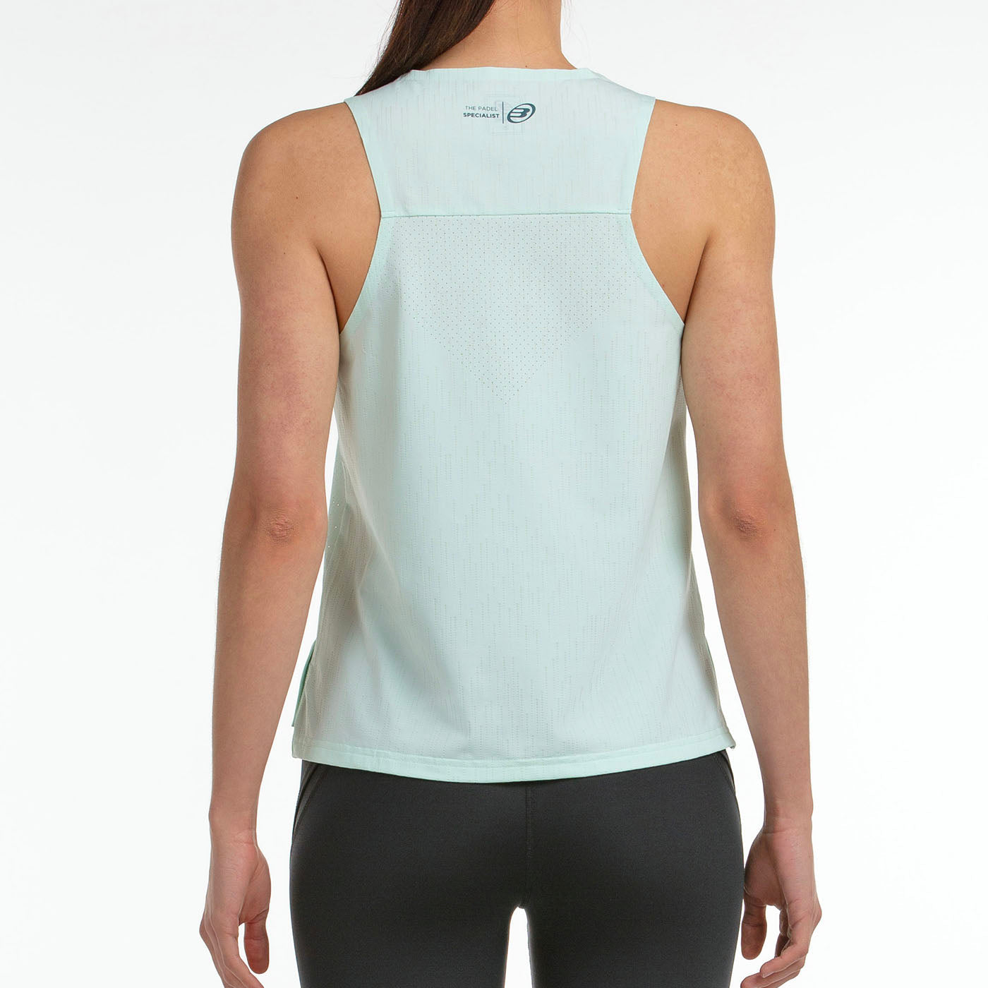 Top de Pádel Bullpadel Abure 2025 Verde Agua Mujer