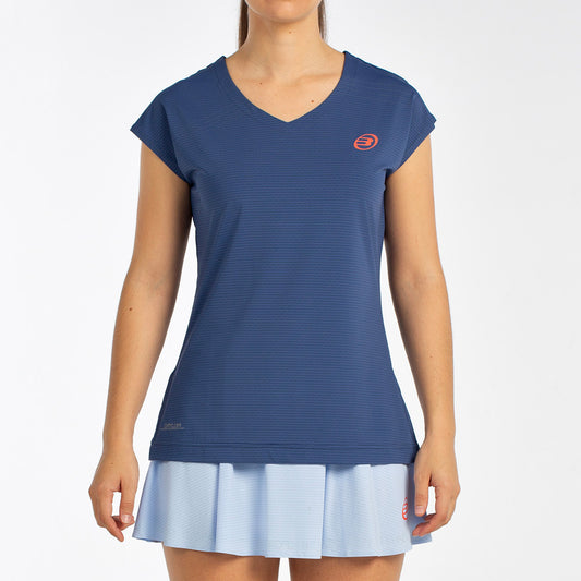 Camiseta Bullpadel Covelo Manga Corta Azul Sombra